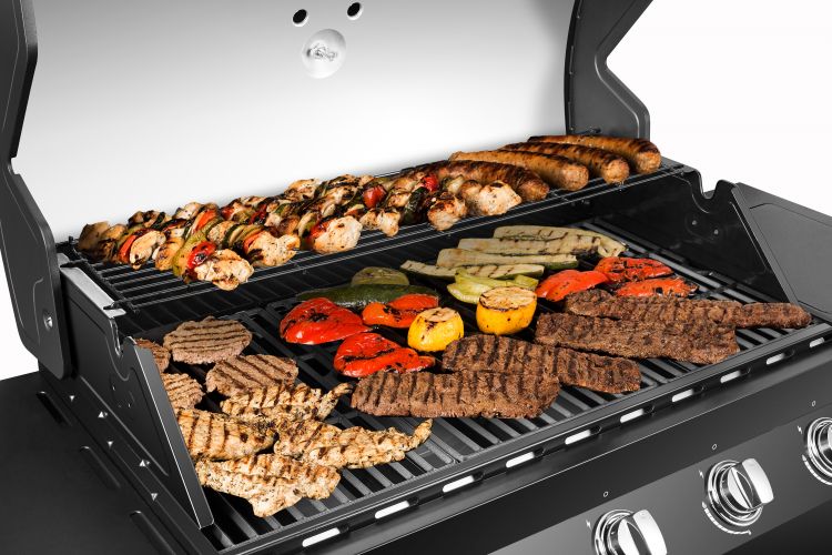 Parrilla a Gas 5 Quemadores + Lateral Acero Inoxidable Premier Dyna-Glo