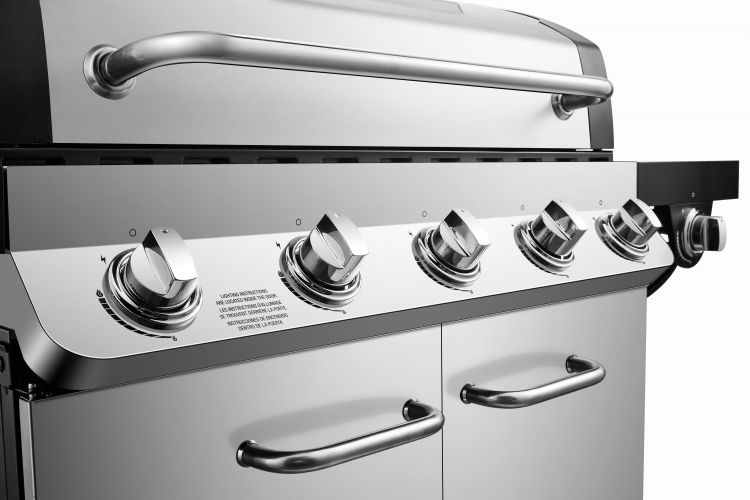 Parrilla a Gas 5 Quemadores + Lateral Acero Inoxidable Premier Dyna-Glo