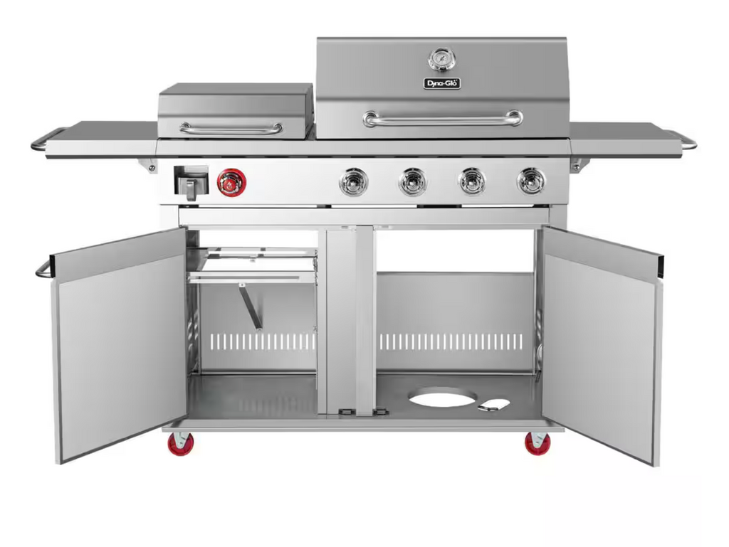 Parrilla a Gas 4 Quemadores + Plancha Acero Inoxidable Dyna-Glo