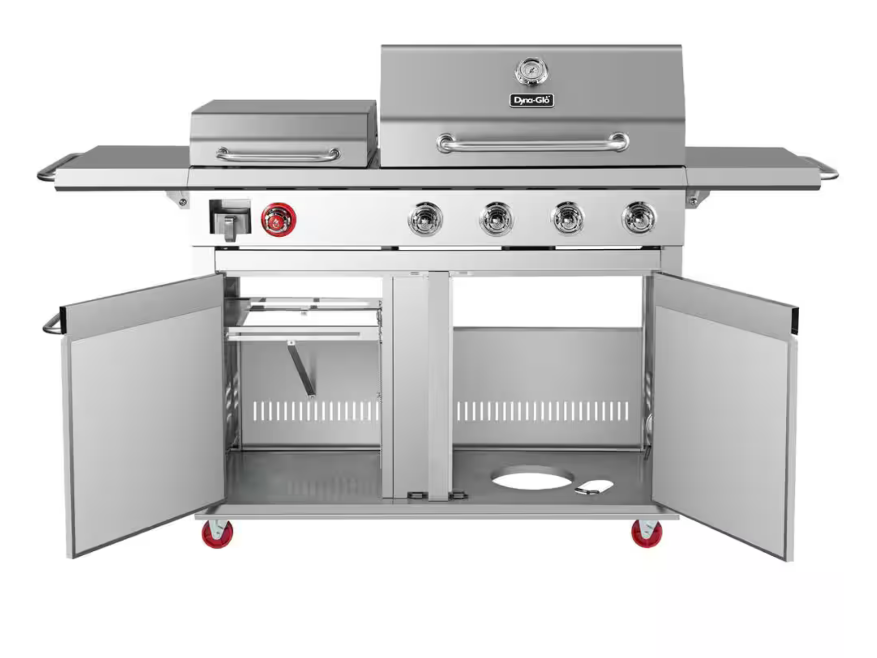 Parrilla a Gas 4 Quemadores + Plancha Acero Inoxidable Dyna-Glo