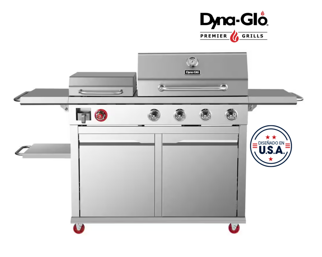 Parrilla a Gas 4 Quemadores + Plancha Acero Inoxidable Dyna-Glo